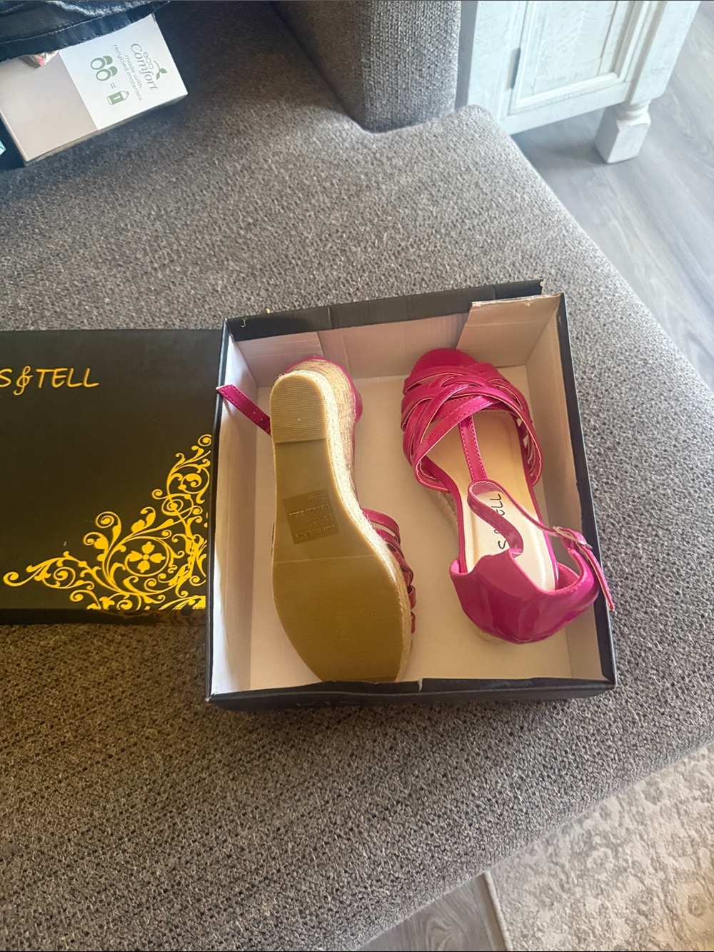 Women’s Pink Strappy Wedge Sandals with Ankle Strap